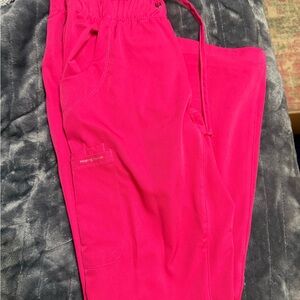 Healing Hands Hot Pink Scrub Pants with Elastic Waist